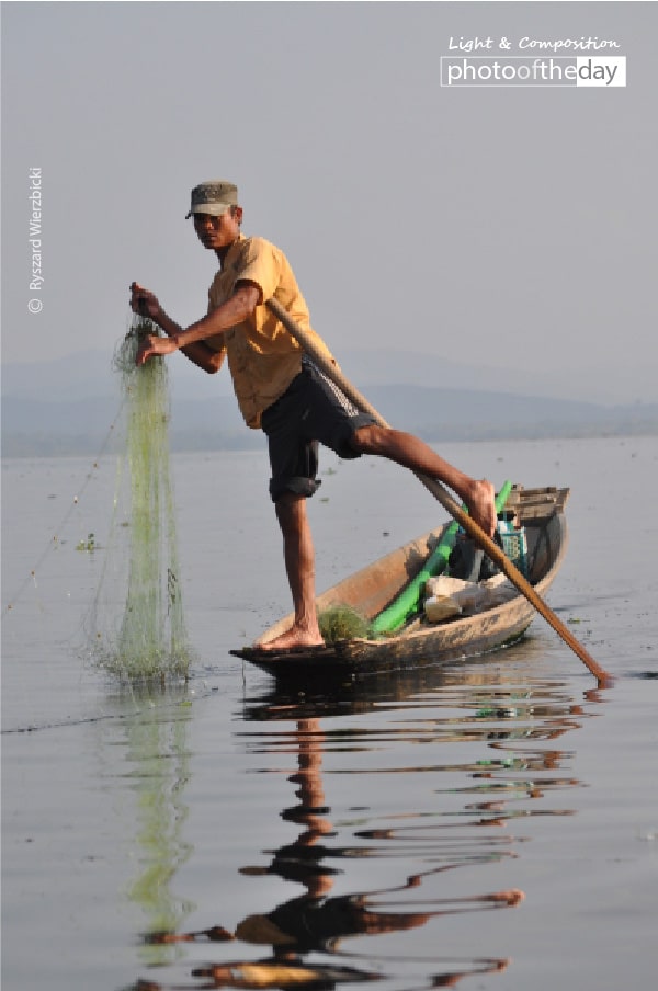 Inle Lake Fisherman, by Ryszard Wierzbicki
