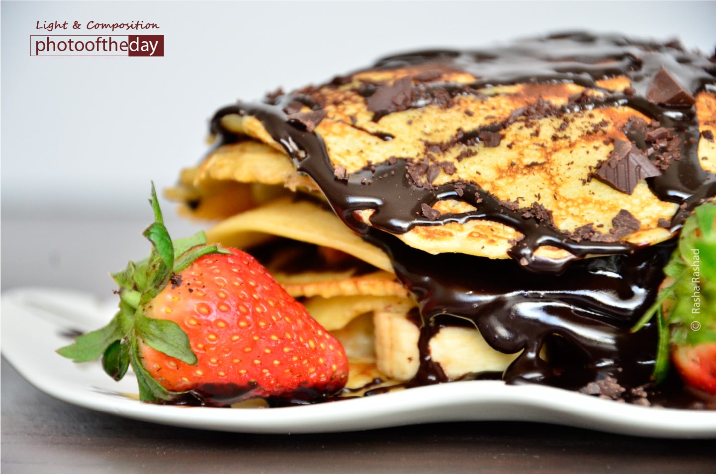 Strawberry and Chocolate Pan-crepe, by Rasha Rashad Strawberry and Chocolate Pan-crepe, by Rasha Rashad