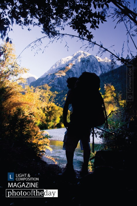 Cochamó Hiker Silhouette, by Cameron Cope Cochamó Hiker Silhouette, by Cameron Cope