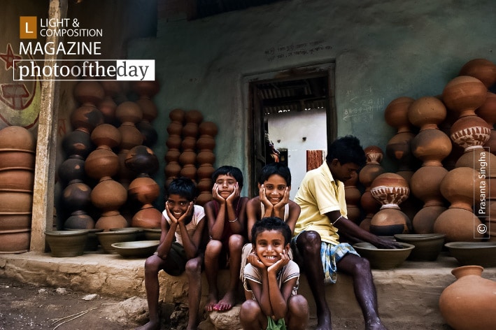 Folks at Panchmura, by Prasanta Singha