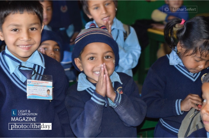 School Class in Kathmandu, by Lothar Seifert School Class in Kathmandu, by Lothar Seifert
