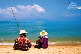 Two Ladies Fishing, by Jim Perceval - Photojournalism, Photography Awards, Color Photography, Art Photography, Online Photography Courses