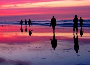 Sunrise on the Beach, by Marina Hof