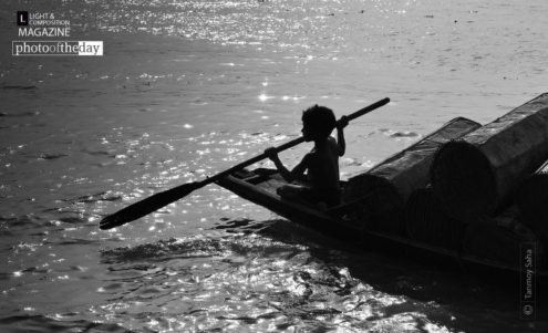 A Little Soul and His Boat, by Tanmoy Saha - Photojournalism, Black and White Photography, Photography Awards,  Art Photography, Online Photography Courses