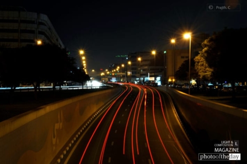 Traffic before Maktoum Bridge, by Prajith Cherukatt - Motion Photography, Photojournalism, Award Winning Photography, Dubai Photography, Prajith Cherukatt