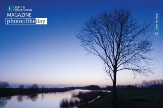 Blue Sunrise at Lauwersmeer by Ron ter Burg