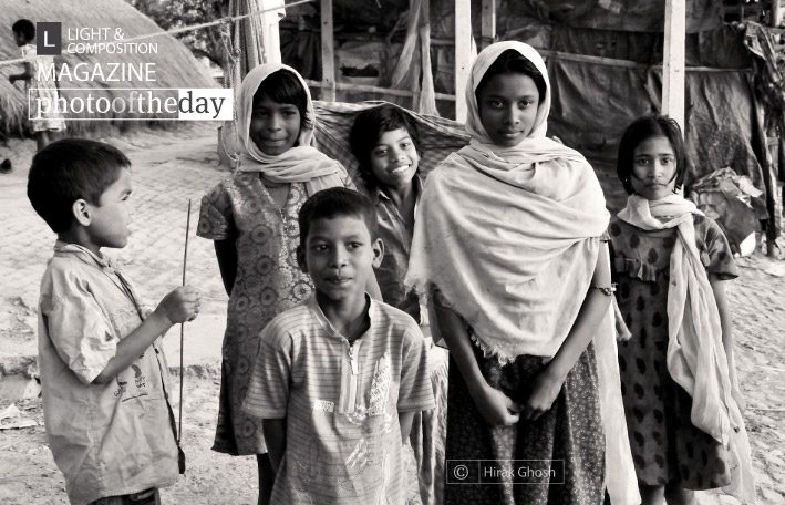 Innocent Looks, by Hirak Ghosh - Photojournalism, Black and White Photography, Documentary Photography, Photography Awards, Photo of the Day