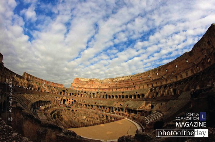 Interior of the Grand Colosseum, by Achintya Guchhait - Architectural Photography, Colosseum Photography, Photo of the Day, Rome Photography, Achintya Guchhait