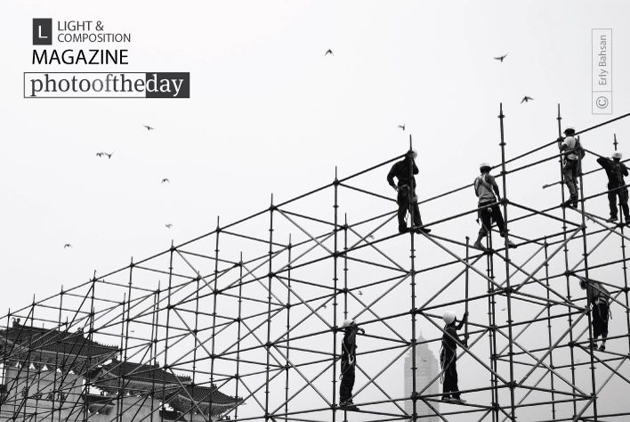 Under Construction, by Erly Bahsan - Street Photography, Black and White Photography, Photojournalism, Photo of the Day, Photography Awards