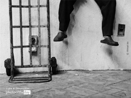 Working Legs, by Ahmad Jaa - Photojournalism, Photography Awards, Black and White Photography, Photo of the Day, Art Photography