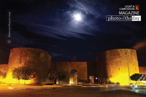 Diyarbakir Castle under the Moonlight, by Mehmet Masum - Night Photography, Photojournalism, Award Winning Photography, Photography Awards,  Art Photography