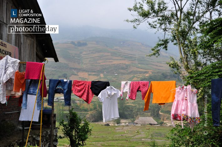 Drying Cloths in Ta Van, by Ryszard Wierzbicki - Travel Photography, Photojournalism, Award Winning Photography, Photography Awards,  Photo of the Day