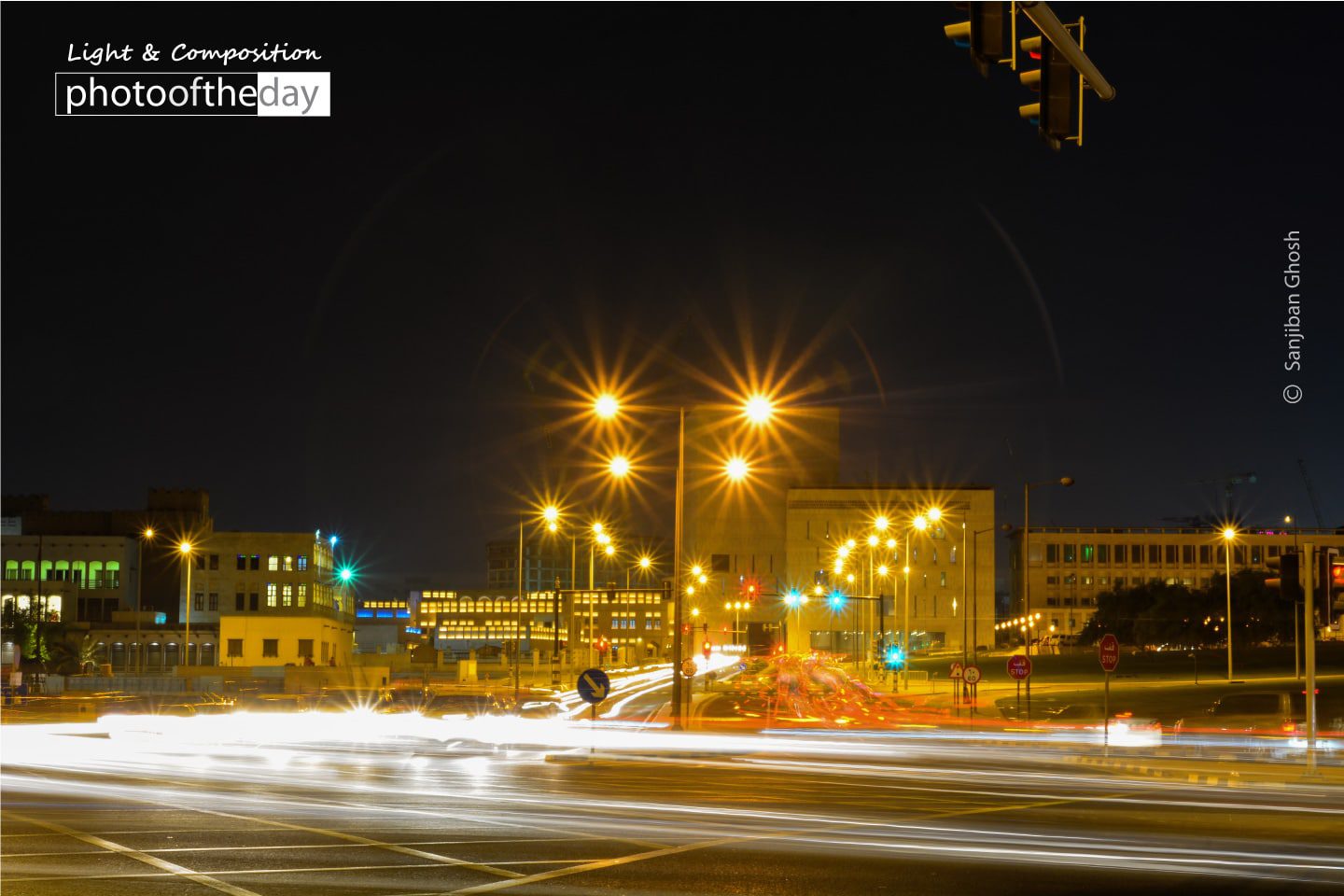Traffic Rush, by Sanjiban Ghosh - Night Photography, Photography Award, Photo of the Day, Architectural Photography, Travel Photography