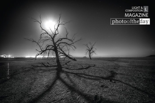 Red Hill Three and the Supermoon, by Mickey Strider - Night Photography, Supermoon Photography, Long Exposure Photography,  Photo of the Day, Award Winning Photography
