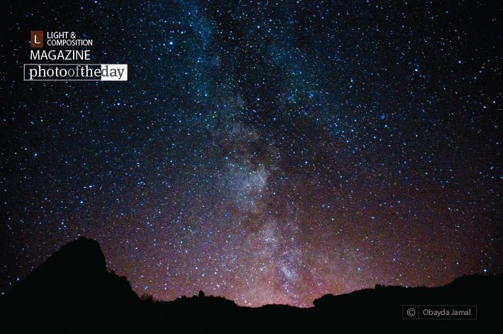 A Night with Stars, by Obayda Jamal - Night Photography, Astrophotography, Photo of the Day, Photography Awards, Light & Composition University