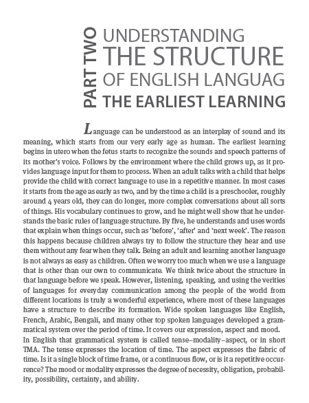 Understanding the Structure of English Language - English grammar, English language, learn English, English structure, grammar book