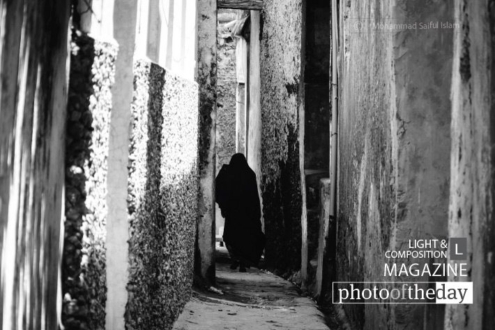 Across the Alley, by Mohammad Saiful Islam - Photojournalism, Black and White Photography, Documentary Photography, Photography Awards,  Online Photography Courses