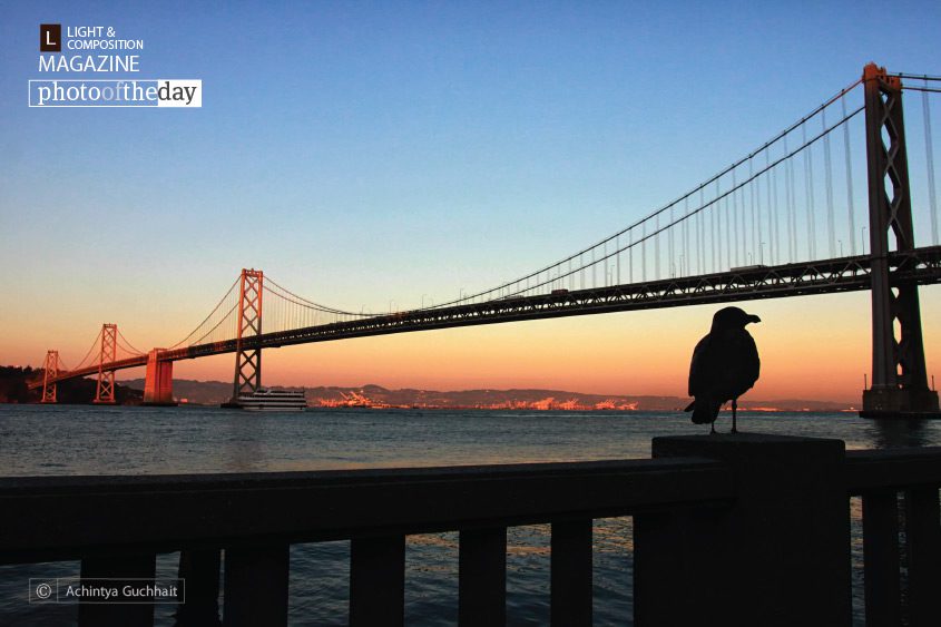 Bay Bridge at Sunset, by Achintya Guchhait - Travel Photography, Photo of the Day, Award Winning Photography, Sunset Photography, Bay Bridge Photography