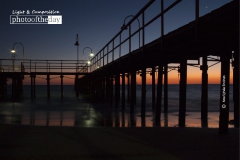 An Old Pier, by Ana Sylvia Encinas - Night Photography, Photography Awards, Landscape Photography, Photo of the Day, Art Photography