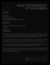 Know the Personality of Your Camera - Photography Tips, Camera Techniques, Artistic Photography, Photography Skills, Digital Photography