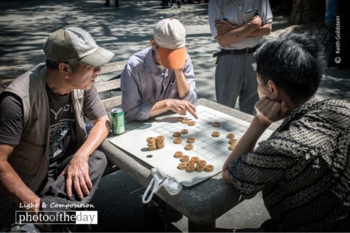 Men Playing Chinese Chess, by Keith Goldstein - Street Photography, Photojournalism, Award Winning Photography, Chinese Chess, Documentary Photography