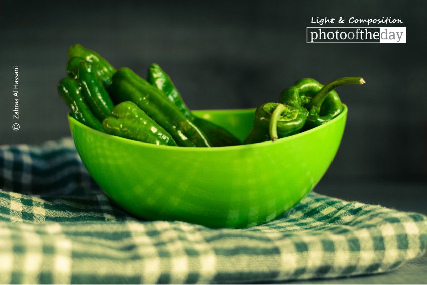 Green Freshness, by Zahraa Al Hassani - Food Photography, Photography Award, Photo of the Day, Art Photography, Award Winning Photography