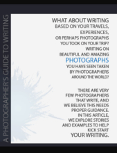 A Photographer's Guide to Writing - photography writing, photographer's writing, writing for photographers, photography blog writing, visual storytelling