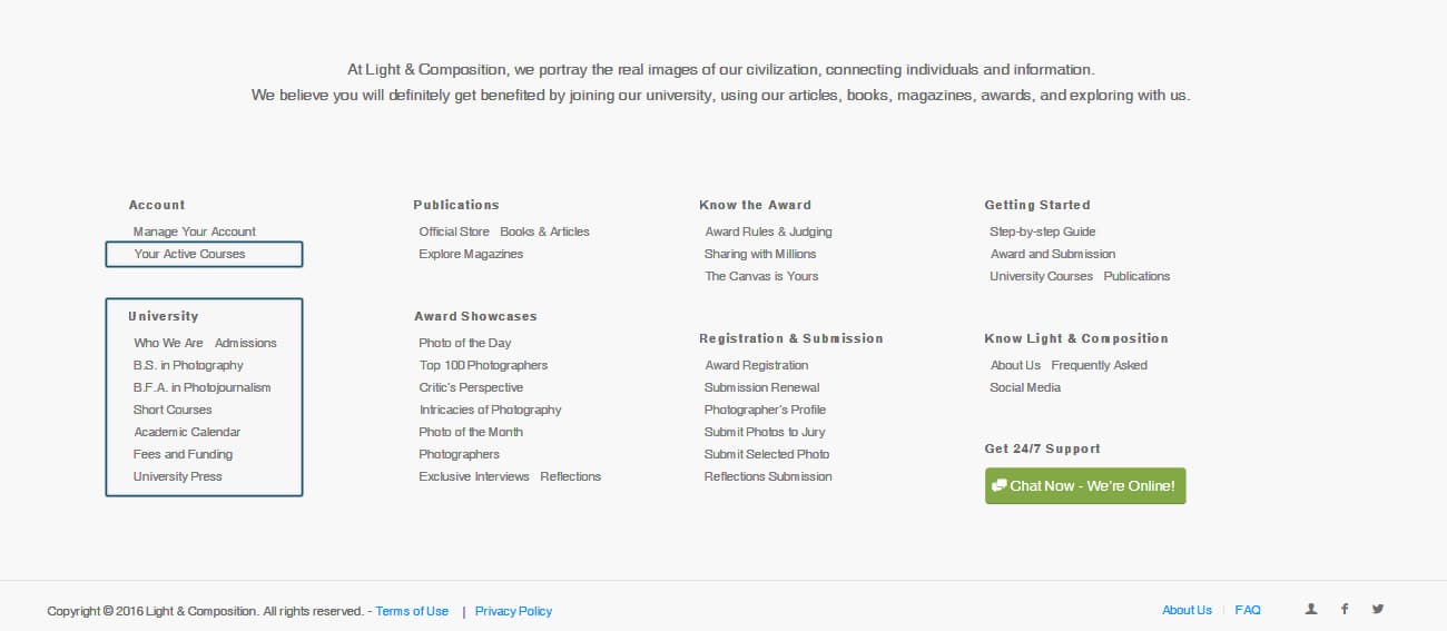 Online Photography Courses, Photography Education, Art Photography, Photojournalism, Photography Awards - Getting Started with Your University Courses Getting Started with Your University Courses - Online Photography Courses, Photography Education, Art Photography, Photojournalism, Photography Awards