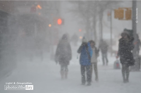 Snow Day, by Des Brownlie - Street Photography, Photography Award, Photo of the Day, Des Brownlie, New York City