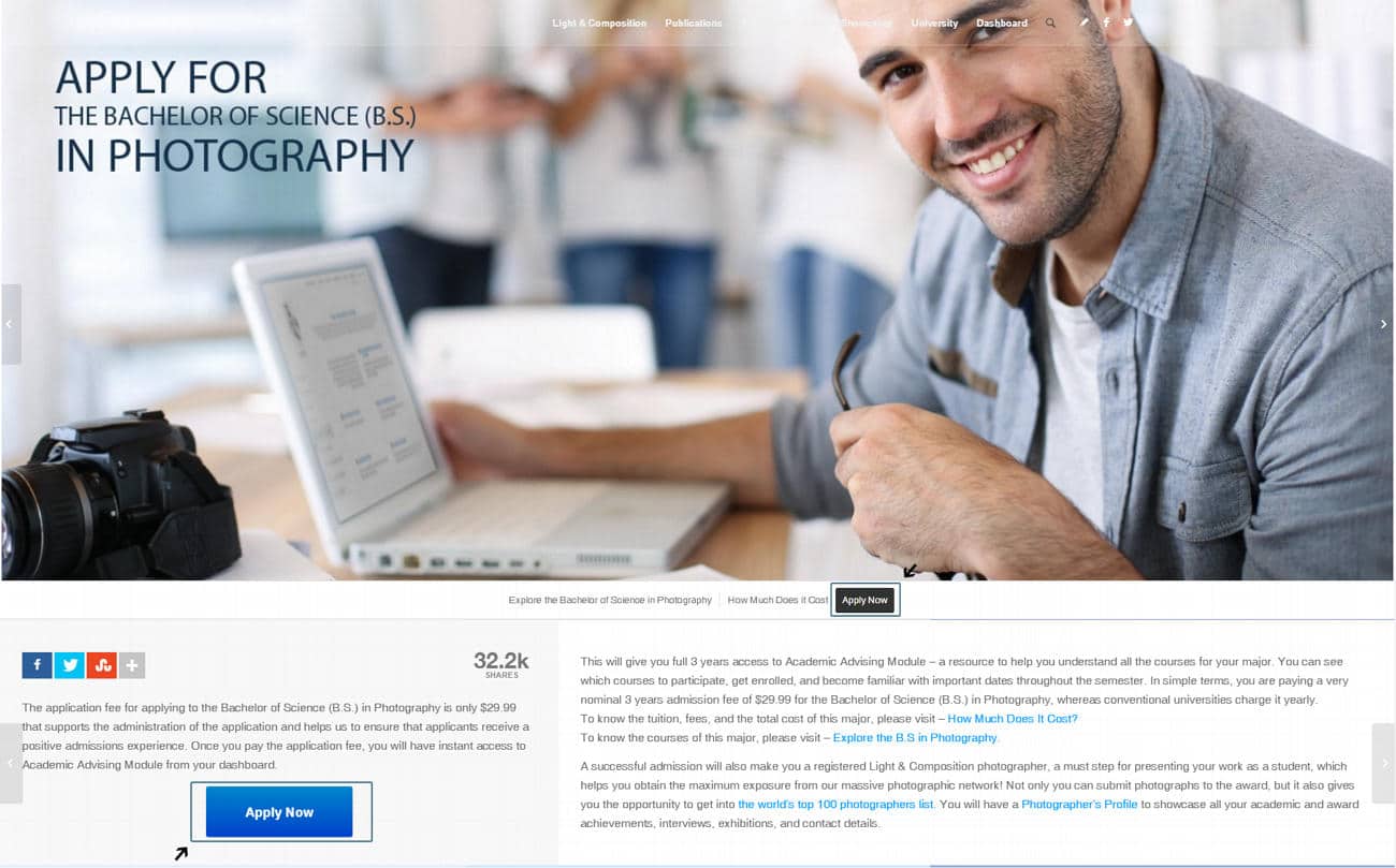 Getting Admitted to University - Online Photography Courses, Photography Education, Photography Degrees, Photography Awards, Light & Composition University