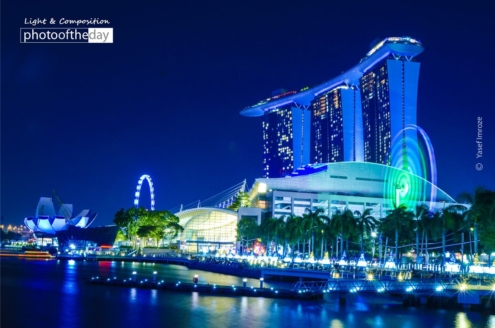 City of Blinding Lights, by Yasef Imroze - Night Photography, Award Winning Photography, Singapore Photography, Photo of the Day, Landscape Photography