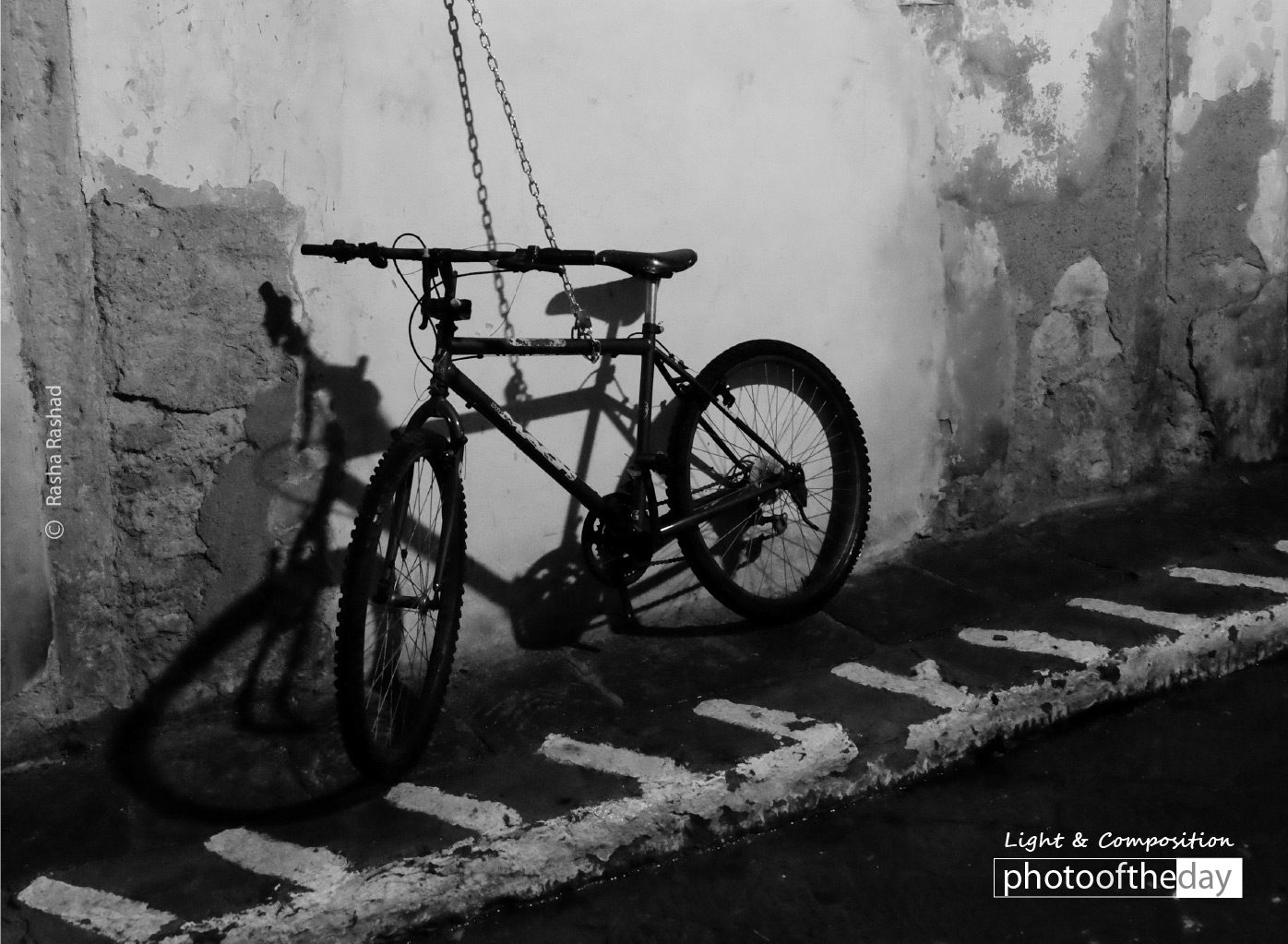 Bike Shade, by Rasha Rashad - Photojournalism, Street Photography, Black and White Photography, Photography Awards, Rasha Rashad