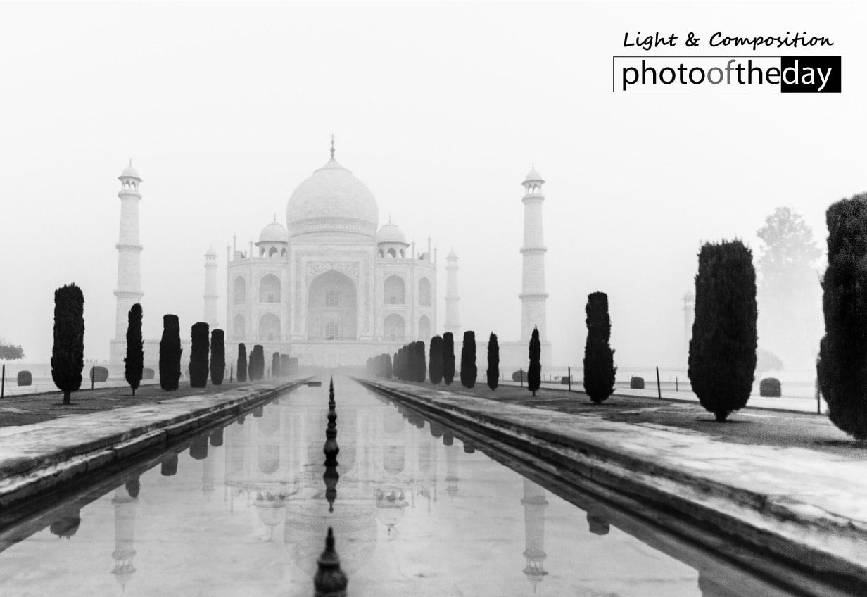 Taj Mahal by Shirren Lim - Taj Mahal, Black and White Photography, Photo of the Day, Award Winning Photography,  Photojournalism