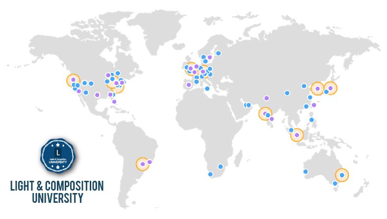 University Locations - Online Photography Courses, Photography Education, Photography Degrees, Global University, Light & Composition University