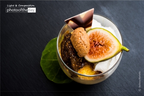 Mascarpone and Figs Dessert by Barbara Martello - Food Photography, Award Winning Photography, Photo of the Day,  Mascarpone Figs Dessert,  Light & Composition University