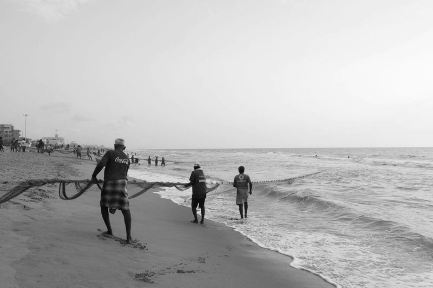 Fishing for A Living by Karthick Saravanan - Photojournalism, Black and White Photography, Documentary Photography, Photography Awards, Light & Composition University