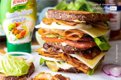 Chicken & Herb Double Decker Sandwich by Muneer Majeed - Food Photography, Photography Awards, Photo of the Day, Lighting, Composition