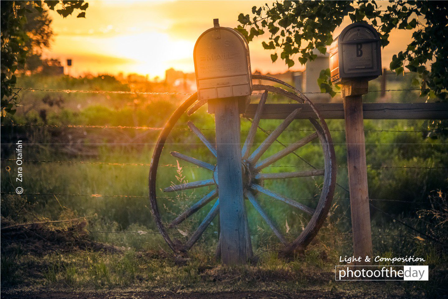 Sunset Photography, Wagon Wheel Photography, Art Photography, Photo of the Day, Photography Awards - Sunset Wagon Wheel Mail Box by Zara Otaifah Sunset Wagon Wheel Mail Box by Zara Otaifah - Sunset Photography, Wagon Wheel Photography, Art Photography, Photo of the Day, Photography Awards