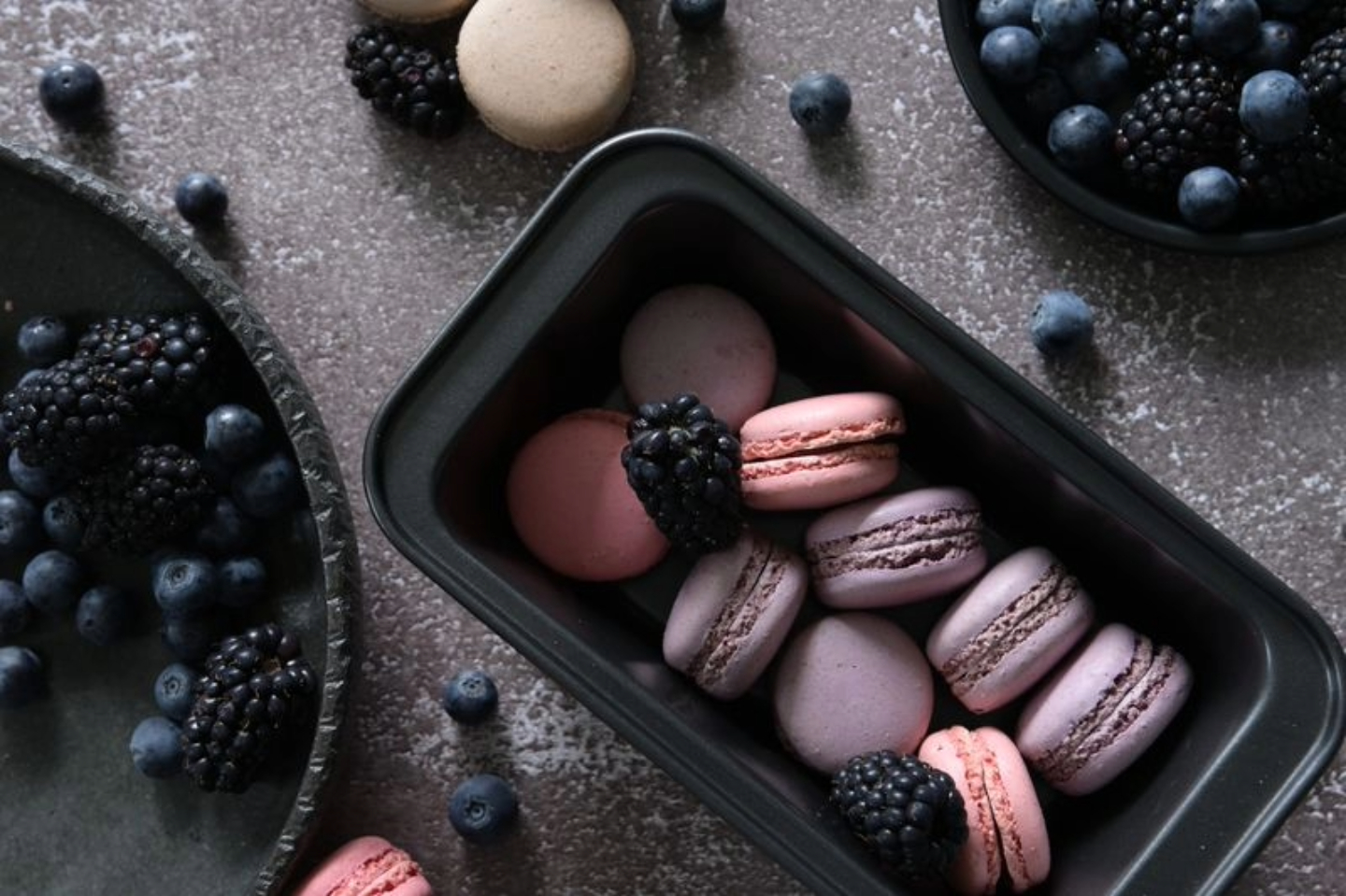 Food Photography, Macarons, Flat Lay Photography, Food Styling, Photography Education - Raspberry & Blueberry Macarons by Leanne Lindsay Raspberry & Blueberry Macarons by Leanne Lindsay - Food Photography, Macarons, Flat Lay Photography, Food Styling, Photography Education