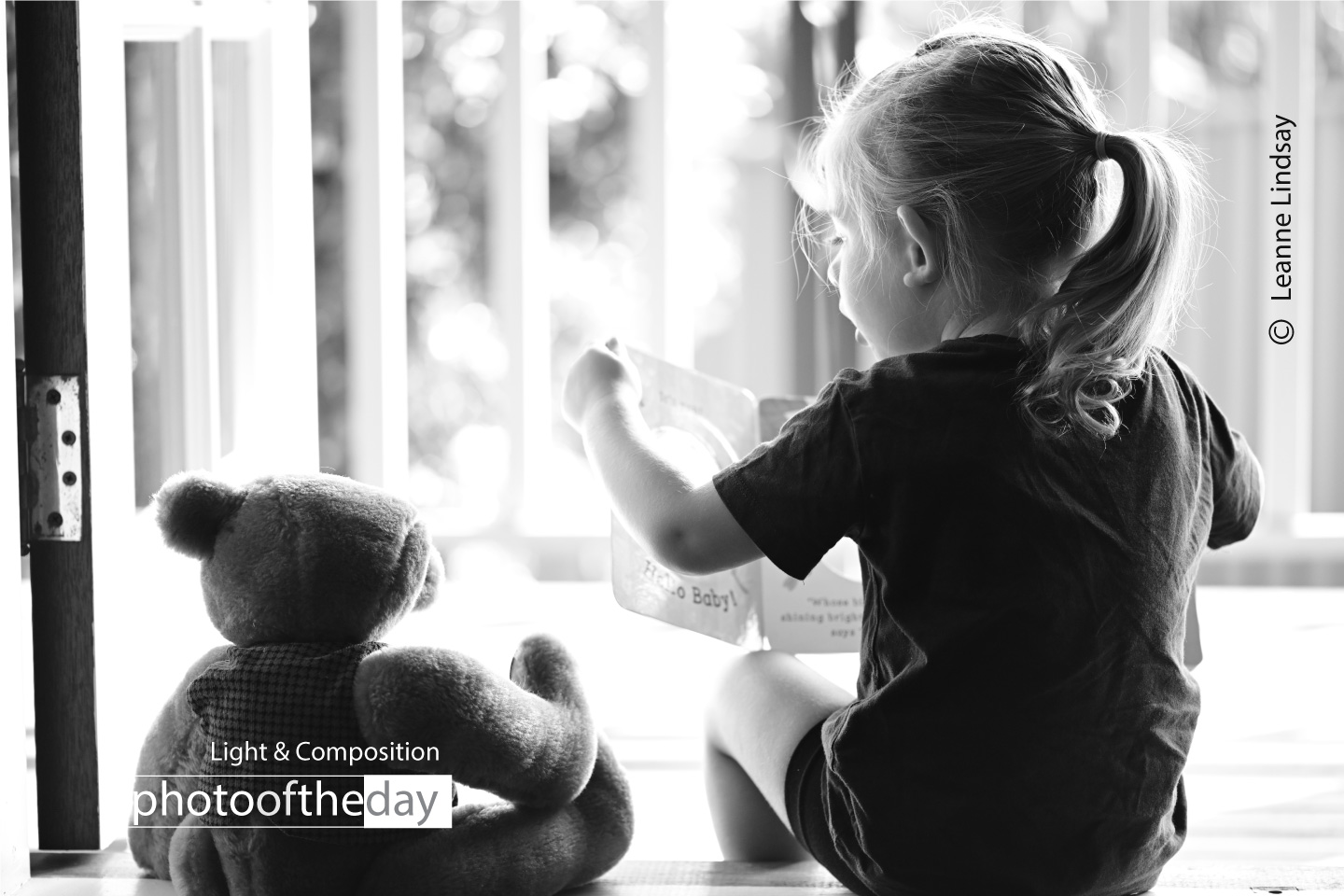Photo of the Day, Photography, Child Portrait, Family Photography, Light & Composition University - Reading to Teddy by Leanne Lindsay Reading to Teddy by Leanne Lindsay - Photo of the Day, Photography, Child Portrait, Family Photography, Light & Composition University