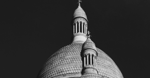 Sacré Bleu Sacré Cœu by Swati Iyer - Architectural Photography, Black and White Photography, Photo of the Day, Paris Photography, Swati Iyer