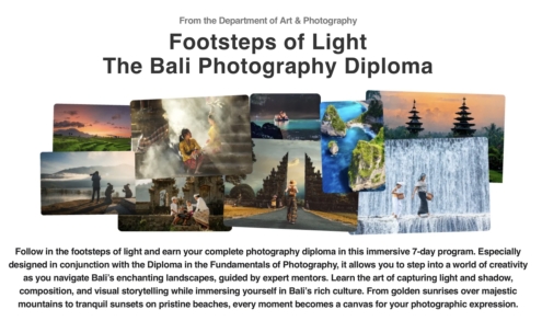 Footsteps of Light: The Bali Photography Diploma - Photography Diploma, Online Photography Courses, Bali Photography, Photography Workshops, Art Photography