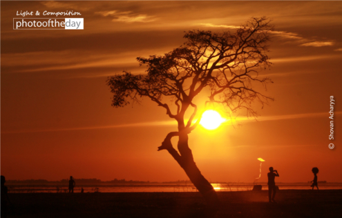 The Days of Flying Kites by Shovan Acharyya - Kite Photography, Photo of the Day, Photography Awards, Golden Hour Photography, Art Photography