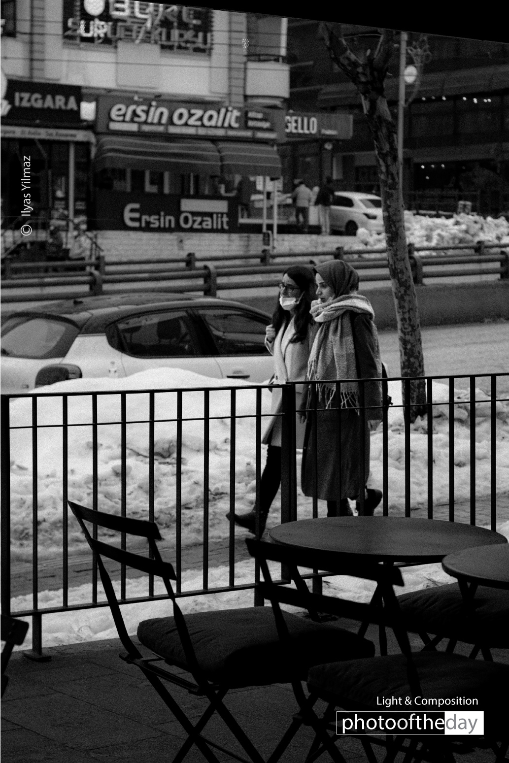 Winter Stroll by Ilyas Yilmaz - Photojournalism, Black and White Photography, Photography Awards, Art Photography, Photo of the Day