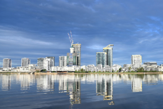 When the Light Hits the Buildings by Leanne Lindsay