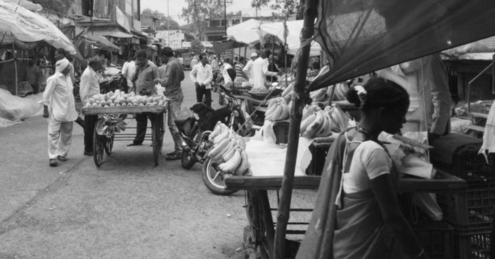 Echoes of Simplicity: Village Market by Janhavi Khanzode - Photojournalism, Photography, Black and White Photography, Art Photography, Online Photography Courses