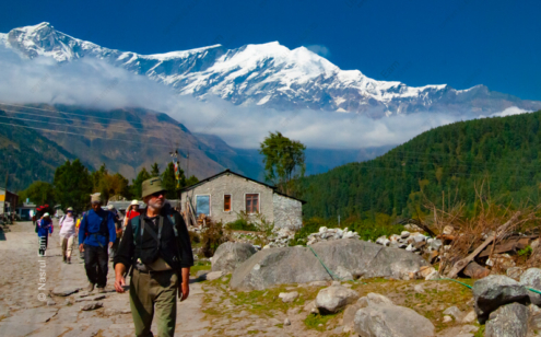 Annapurna Ascent: Pilgrims on the Path - Fine Art Photography Print, Limited Edition Photography, Art Photography, Museum-Quality Photography, Photography Print