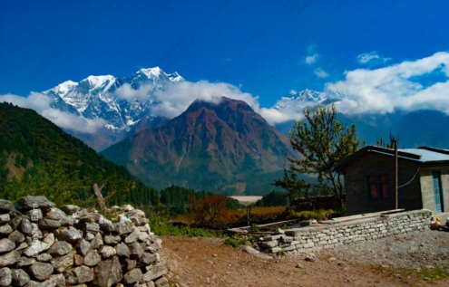 Stone House Beneath the Peaks