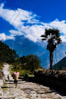 Porters on the High Mountain Trail