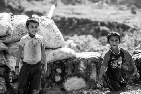 Boys by the Wall - Fine Art Photography Print, Limited Edition Photography, Monochrome Photography,  Documentary Photography, Art Photography for Sale